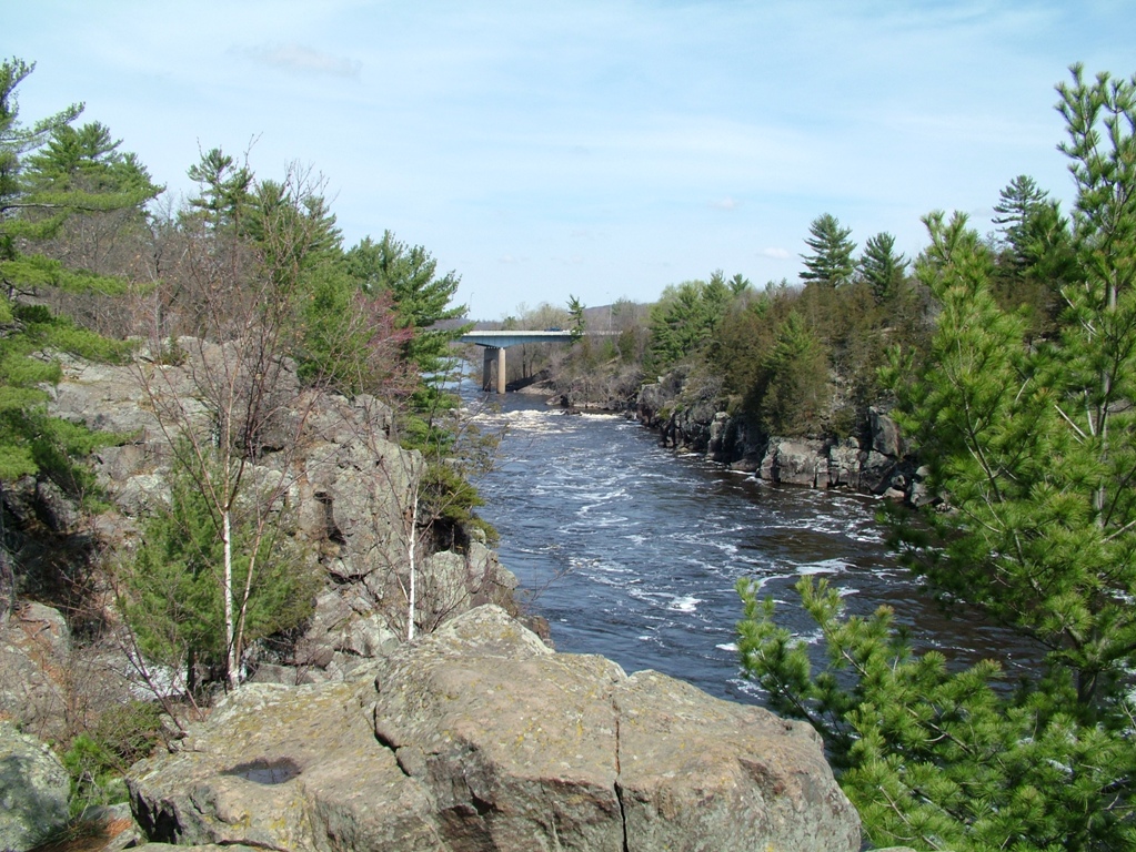 The Dalles of the St. Croix River seen from the Minnesota bank