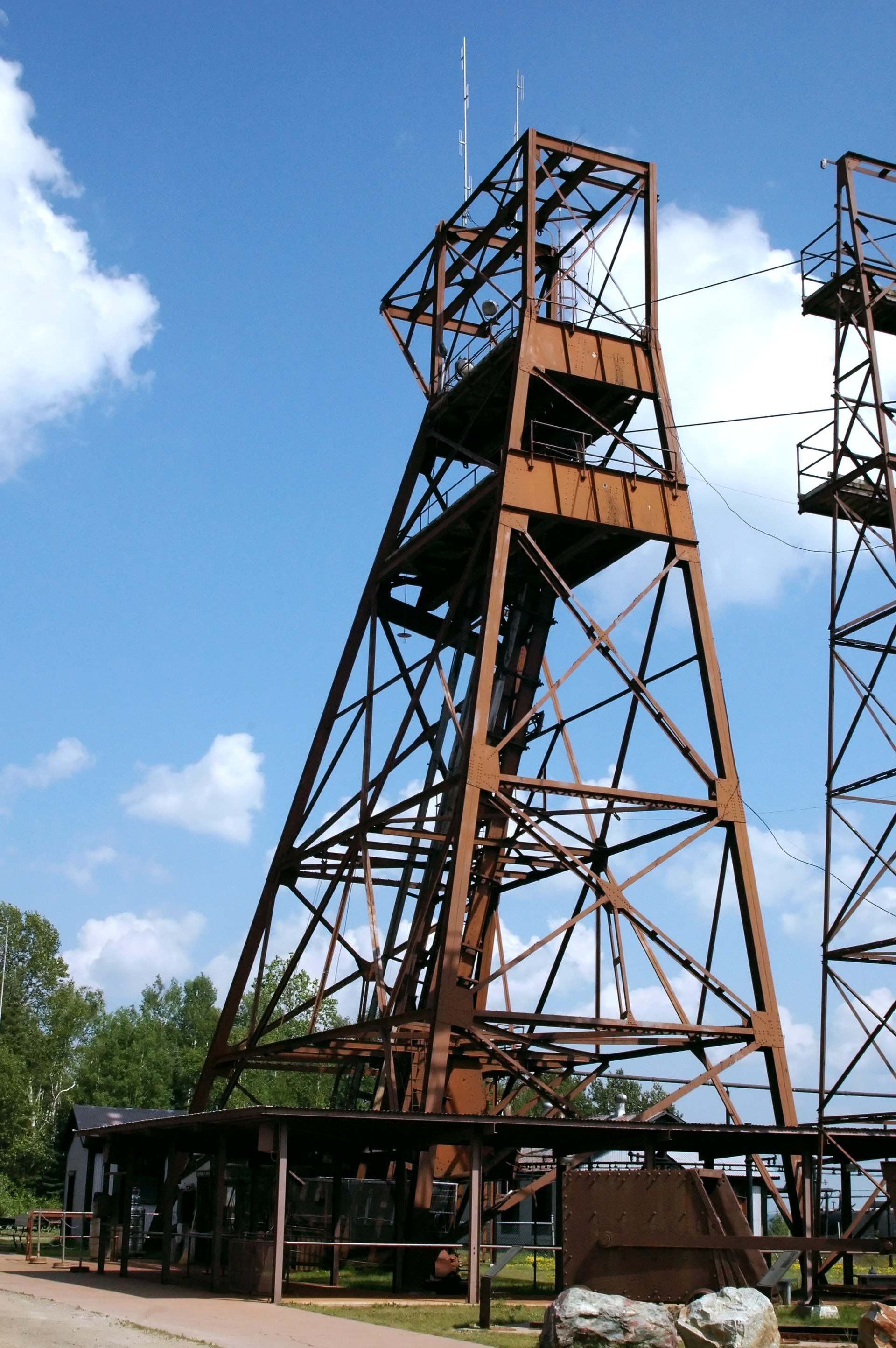 The headframe for shaft #8, still in active use today
