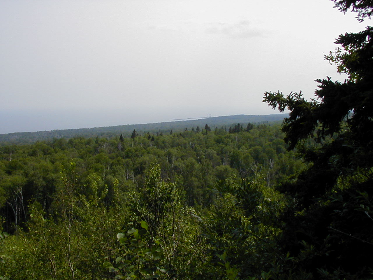 Looking from the bluff on the Superior Hiking Trail to Cross River