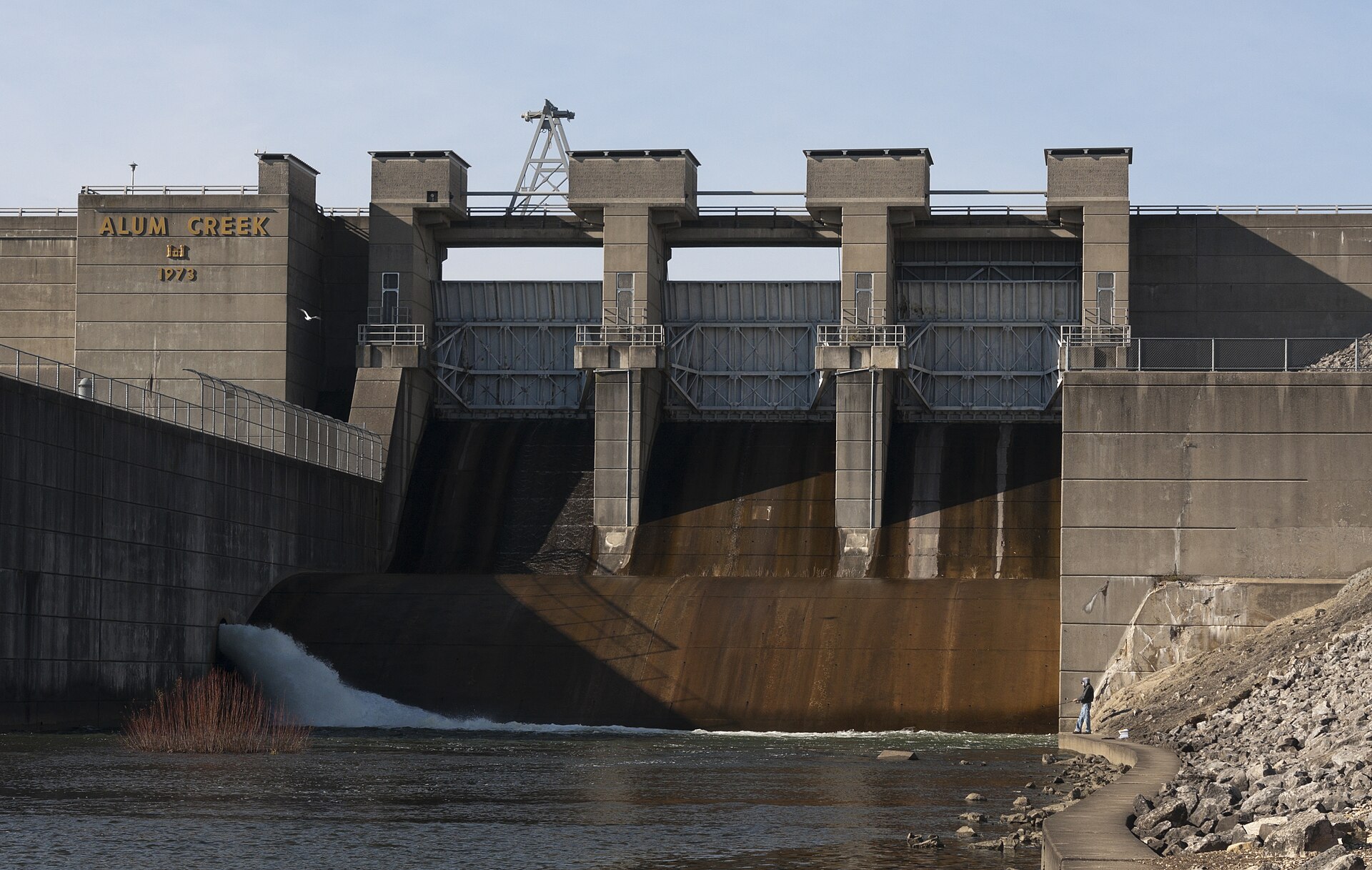 Tainter Gates and Spillway of Alum Creek Dam