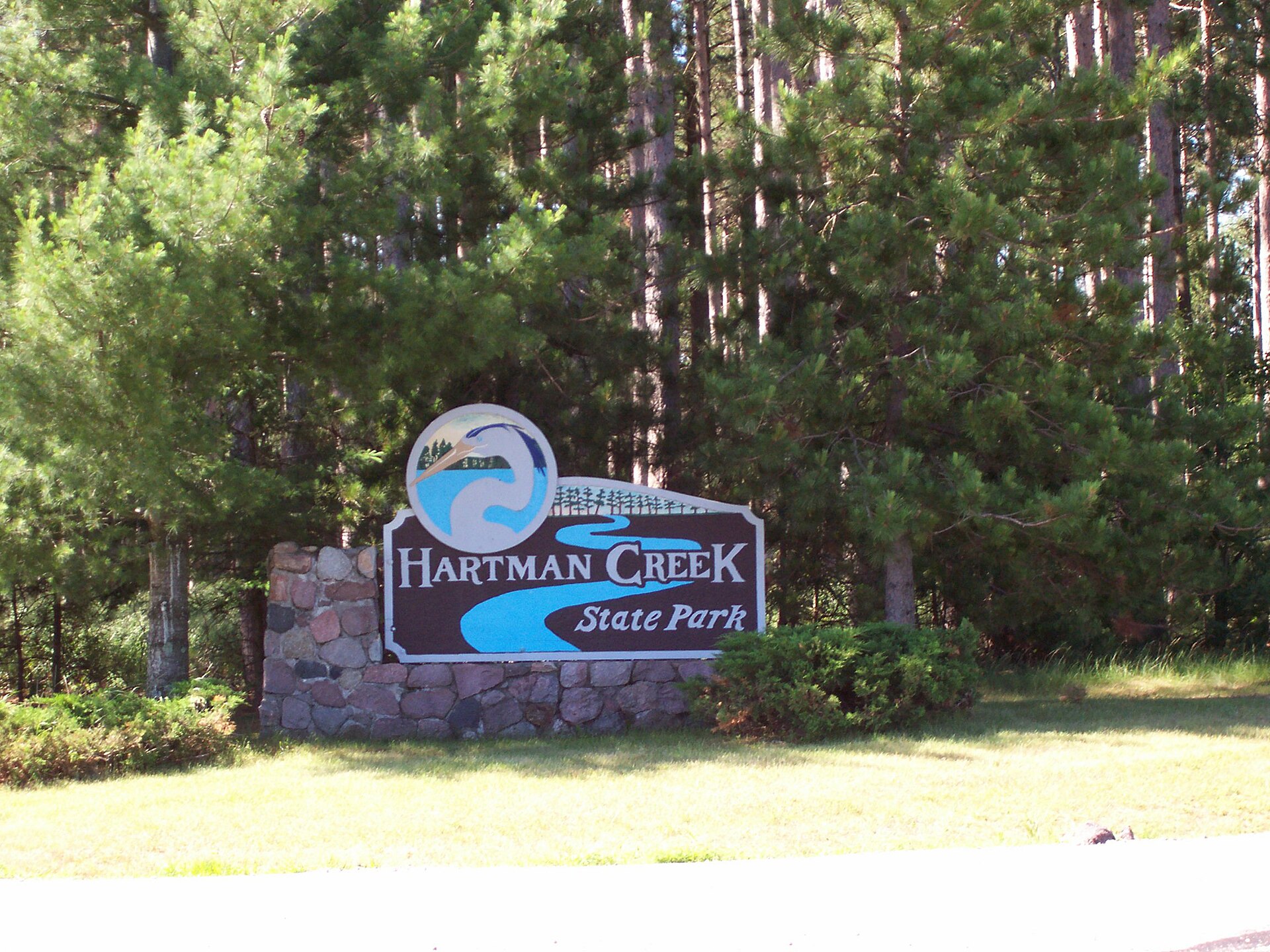 Hartman Creek State Park Entrance sign