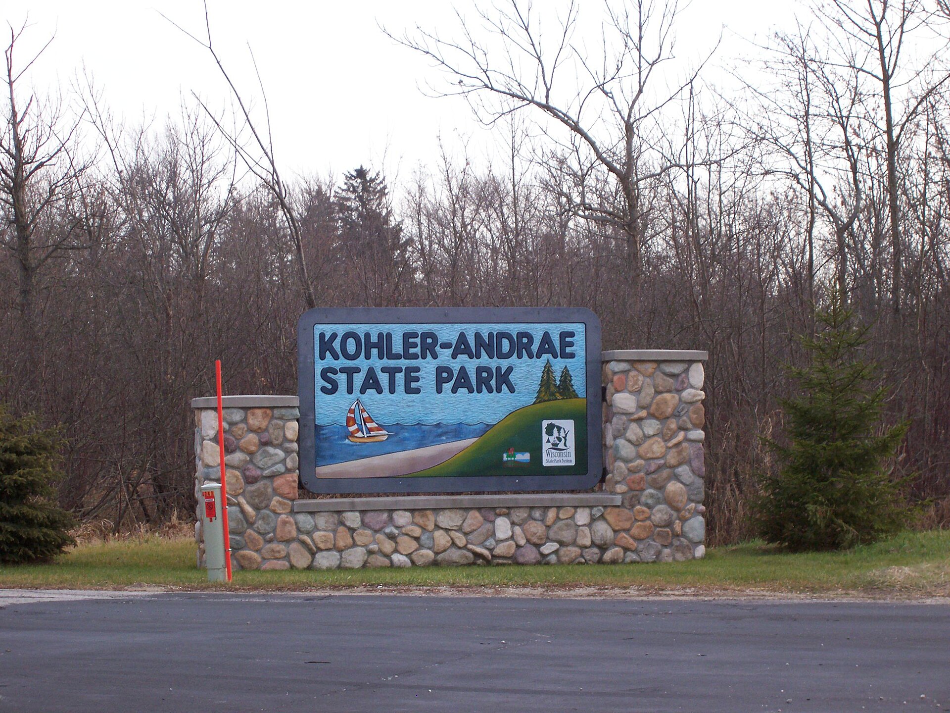 Kohler-Andrae State Park Sign