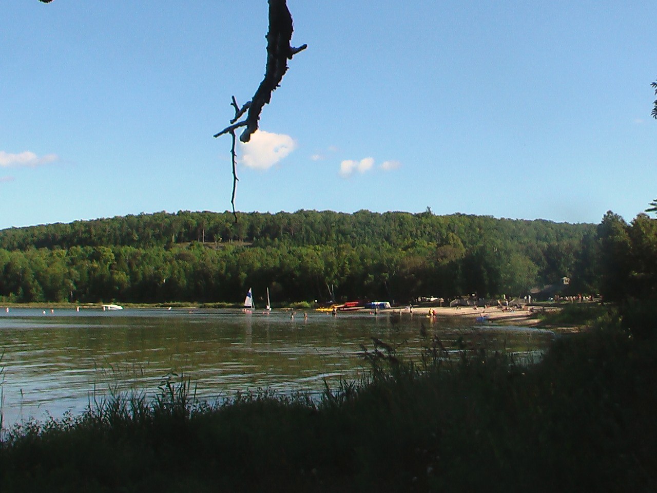 Nicolet Bay Beach, as viewed from the trail behind Site 616