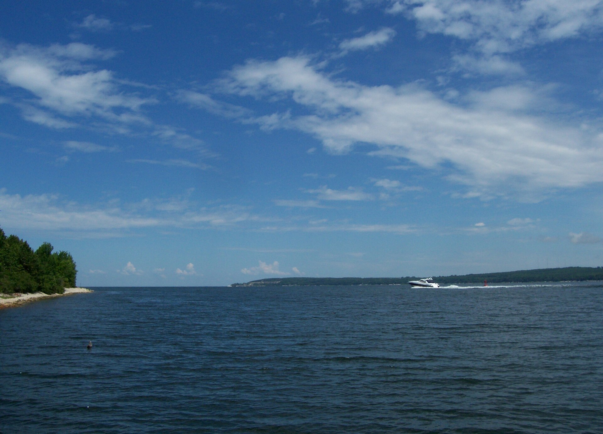 Looking northwest from beach at Sturgeon Bay