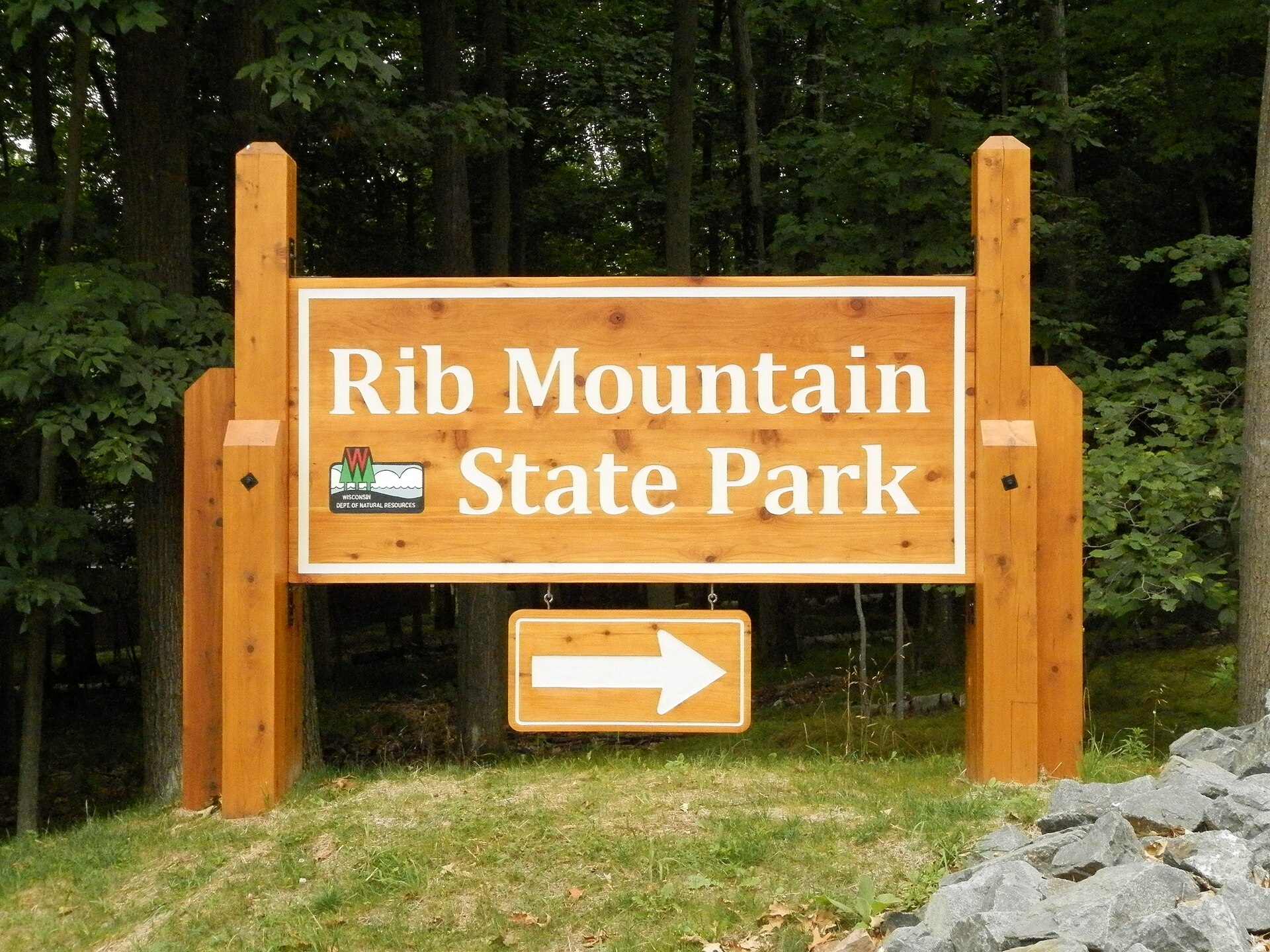 Rib Mountain State Park Sign