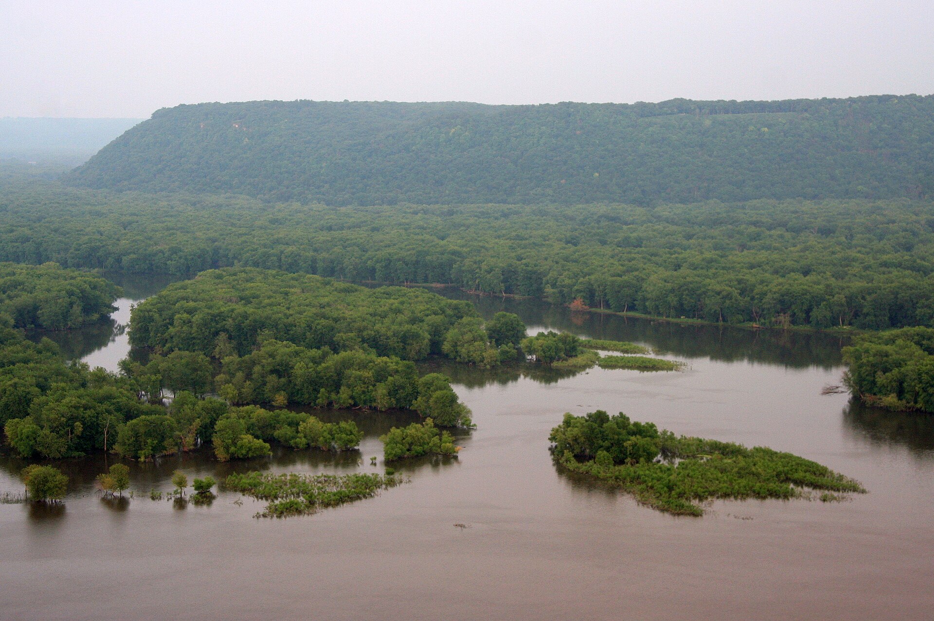 Wyalusing State Park seen from the west